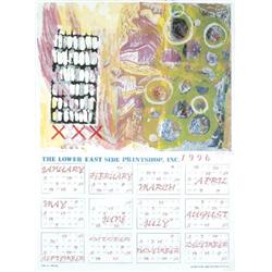Signed 1996 Kim Calendar Serigraph