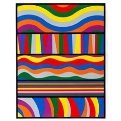 Signed 1998 Lewitt Waves and Lines Serigraph