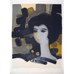 Signed Minaux Portrait Mourlot Lithograph