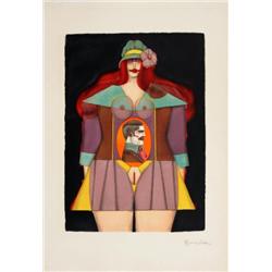 Signed 1975 Lindner Amazone Mourlot Lithograph