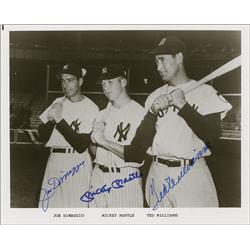 Joe DiMaggio, Mickey Mantle, and Ted Williams