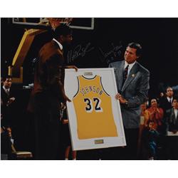 Magic Johnson and Jerry West