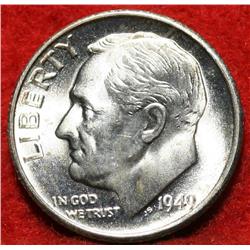 1949-S Brilliant Uncirculated Roosevelt Silver Dime MS++