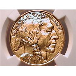 1 Oz PURE GOLD 2008 $50 Gold Buffalo Gem MS70 NGC, HIGHEST POSSIBLE GRADE