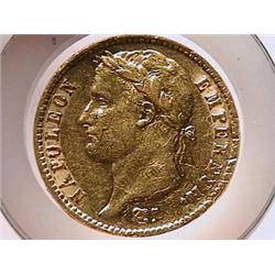 1810 French Napolean 20 Franc Gold Piece, BU