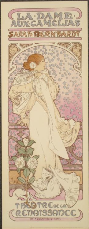 Mucha La Dame Aux Camelias Sarah Bernhardt Print Mucha La Dame Aux Camelias Sarah Bernhardt Print