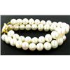 Image 1 : White Saltwater Baroque Pearl 2 Strand Bracelet (JEW-2587)