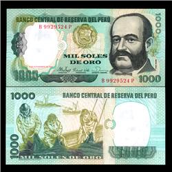 1981 Peru 1000 Intis Crisp Uncirculated Note (CUR-05865)