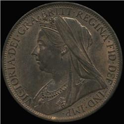 1901 British Victoria Penny Uncirculated MS64 (COI-7263)