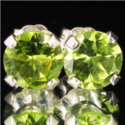 3.95ctw Peridot Sterling Earrings (JEW-2662)