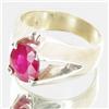 Image 2 : 38.74ctw Mozambique Ruby Sterling Ring (JEW-2723)