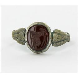 Ancient Roman Silver Carnelian Ring 1800+ y/o (ANT-913)