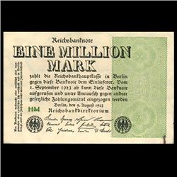 1923 Germany 1m Mark Crisp Uncirculated Note (CUR-05859)