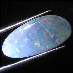1.59ct Australian Black Opal Doublet Full Fire (GEM-31443)