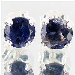 3.19ctw Iolite Sterling Earrings (JEW-2663)