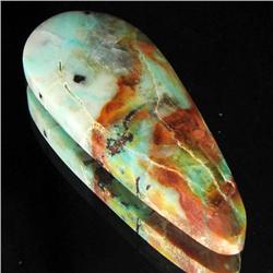 70.35ct Rare Azure Green Agate Cabochon (GEM-33146)