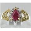 Image 1 : 1ct Ruby/Diamond 10k Gold Ring (JEW-1774)
