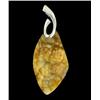 53ct Carved Druzy Agate Sterling Pendant Sparkler (JEW-1746)