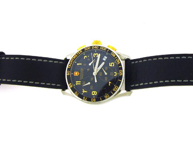 natty✩ Victorinox Swiss Army Mens Chrono Classic Black Dial Watch 241181
