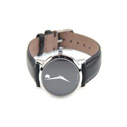 Movado Stainless Steel Leather Strap Watch