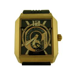 Stuhrling 284 Metropolis Auto RetroGrade Date 16KGP Mens Watch