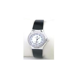 Technomarine Stainless Steel Diamond LeatherStrap Watch