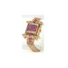 Image 1 : 14K Rose Gold Ruby & Diamond Watch From 1950