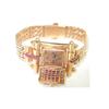 Image 4 : 14K Rose Gold Ruby & Diamond Watch From 1950
