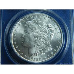 1882 MORGAN SILVER DOLLAR MS-65 NES GRADED IN SLAB