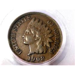 RARE 1908-S Indian Head Cent, XF