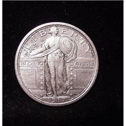 RARE DATE 1917 STANDING LIBERTY QUARTER