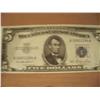 1953 $5 Blue Seal Silver Certificate, Great Condition