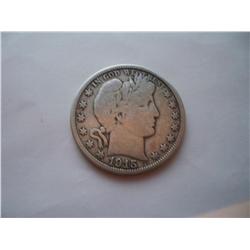 1915-D Silver Barber Half Dollar, VG
