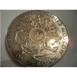 ISLE OF MAN 1980 CROWN SUMMER OLYMPICS UNCIRCULATED