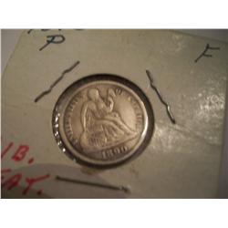 1890 Liberty Seated Silver Dime, F