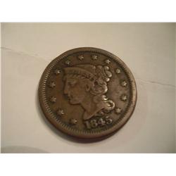 1845 Braided Hair Large Cent
