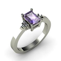 Genuine 0.81 ctw Tanzanite & Diamond Ring 10kt White or Yellow Gold 4.04g