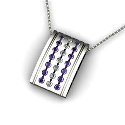 Genuine 1.02 ctw Tanzanite & Diamond Pendant 14kt White or Yellow Gold 5.04g