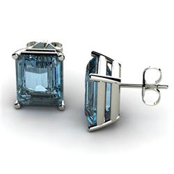 Genuine 2.80 ctw Aqua Marine Earring 14ktWhite or Yellow Gold 3g