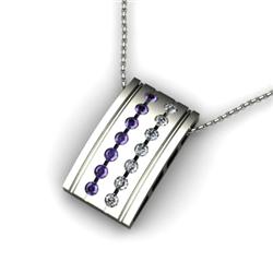 Genuine 0.57 ctw Tanzanite & Diamond Pendant 14kt White or Yellow Gold 4.04g