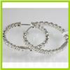 Image 1 : Genuine 1.792 ctw Inside-Outside Hoop Diamond Earring 18kt Gold-White