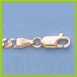 Genuine 20" 14K Italian Gold-Yellow 4.0mm Rhod Figaro Chain Gauge 100, 13.40grams0ctw Chain Link 14K