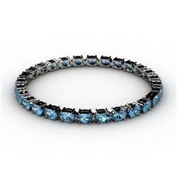 Genuine 9.20 ctw Aqua Marine Bracelet 10kt White or Yellow Gold 6.8g
