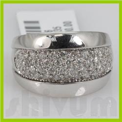 Genuine 0.76 ctw 14k Diamond White Gold Ring