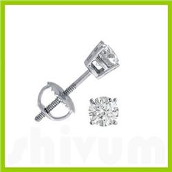 0.66 ctw Round cut Diamond Stud Earrings I-K, SI2