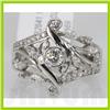 Image 1 : Genuine 0.84 ctw Diamond Ring 14K White Gold