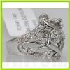 Image 2 : Genuine 0.84 ctw Diamond Ring 14K White Gold