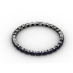 Genuine 13.80 ctw Sapphire Bracelet 10ktWhite or Yellow Gold 6.8g