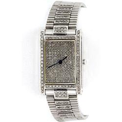 Used Ultra Slim Watch for Women with Diamond 18k White Gold