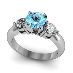 Genuine 1.70 ctwTopaz & Diamond White or Yellow Gold 10kt 4.25g